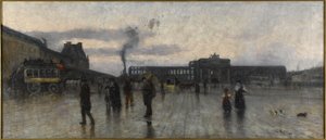 Ruinerna av Tuilerierna och Place du Carroussel av Siebe Johannes Ten Kate