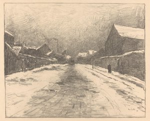 Snöig gata
