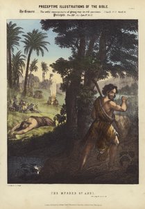 Mordet på Abel (gravyr i kolorit) av Siegfried Detler Bendixen