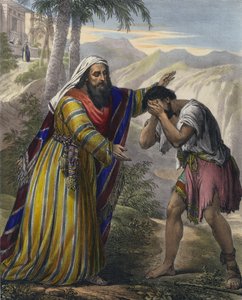 Den förlorade sonen (färgad gravyr) av Siegfried Detler Bendixen