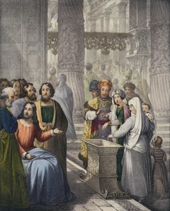 Änkans kvalster (färgad gravyr) av Siegfried Detler Bendixen