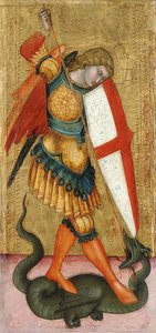 Ärkeängeln Mikael och draken. 1300-talet