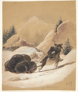 Man med släde av Sigmund Ferdinand Ritter von Perger