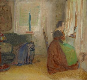 Rum i ett gammalt skogshus av Sigmund Walter Hampel