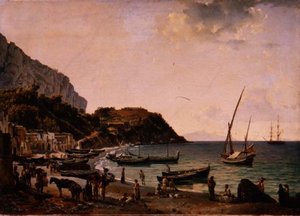 Hamnen på ön Capri