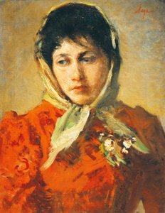 La scellerata (Villainous woman), av Silvestro Lega (1826-1895), olja på duk, 50x38 cm av Silvestro Lega