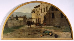 Lunette of war, av Silvestro Lega (1826-1895), Canton Oratory, Modigliana, Emilia Romagna av Silvestro Lega