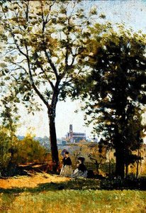 Korsens berg (olja på duk) av Silvestro Lega