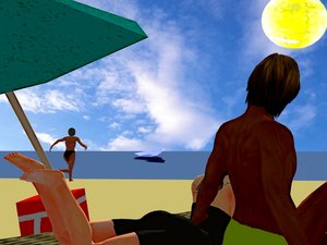 Fly från solen: Digital strandidyll av Silvia Martini