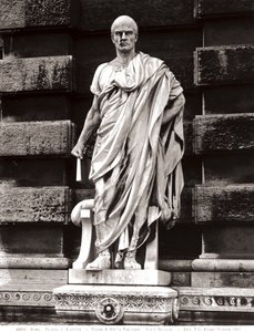 Staty av Emilio Papiniano (marmor) av Silvio Sbricoli