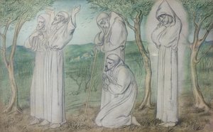 En grupp franciskanerbröder av Simeon Solomon
