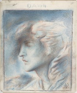 Gryning (Hypnos huvud) av Simeon Solomon