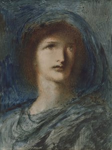Head of a Young Girl (wc, penna och bläck på papper)