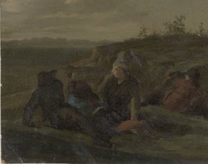 Bönder vilar på en äng av Simon Andreas Krausz