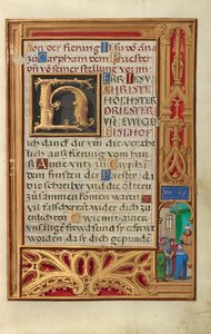 Rand mit Jeremia vor Johoiakim av Simon Bening