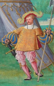Jacques de Lalaing, ca 1530-40 (tempera, bladguld och bläck på pergament)