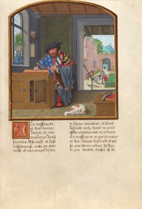 Vapenkungen av Orden av det gyllene skinnet Skriver om Jacques de Lalaing, ca 1530-40 (tempera, bladguld och bläck på pergament)