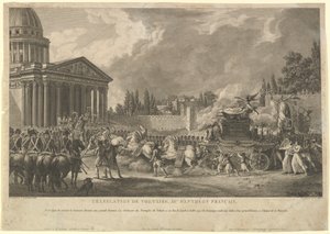 Översättning av Voltaire i det franska Pantheon, 1817.