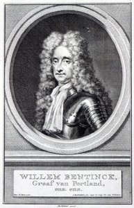 William Bentinck, 1:e earl av Portland, graverad av Jacobus Houbraken efter ett original av Robert Williams av Simon Du Bois