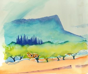 Mandlar, Pollença, 2016 (akvarell)