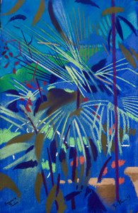 Begonia Palm (pastell på papper) av Simon Fletcher