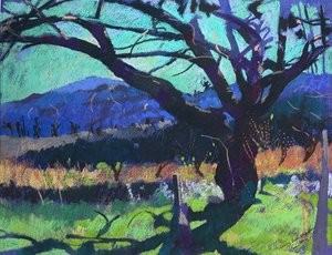 Körsbärsträdets skugga, 2000 (pastell) av Simon Fletcher