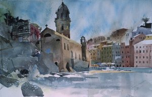 Fernazza, Cinque Terre, 2002 (akvarell på papper)