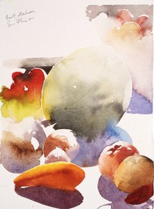 Frukt, Aschau, 2000 (akvarell) av Simon Fletcher