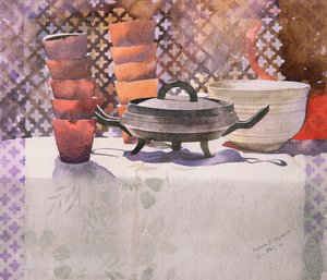 Xema Espagne, 2000 (akvarell) av Simon Fletcher