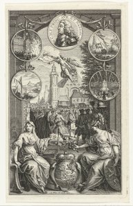 Allegori om upphöjelsen av Vilhelm IV till stadhållare, 1747 av Simon Fokke