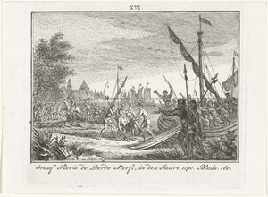 Floris III av Hollands död i Antiochia, 1784 av Simon Fokke
