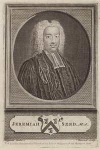 Jeremiah Seed, engelsk präst och akademiker (gravyr) av Simon Francois (after) Ravenet