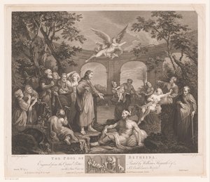 Kristus botar de sjuka i Bethesda The Pool of Bethesda (titel på objekt)