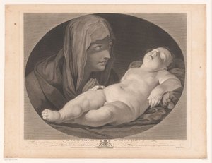 Maria med sovande Kristus Jungfru Maria och Jesusbarnet (titel på föremålet)