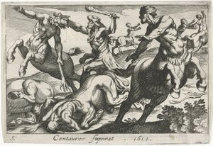 Herkules kämpar mot kentaurerna Centauros superat (titel på objekt) Herculean Themes (serietitel)