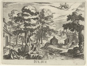 juli Julius (titel på objekt) Tolv månader (serietitel) av Simon Frisius