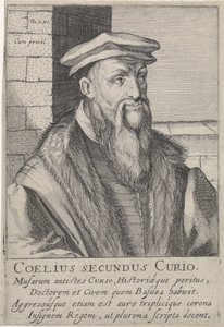 Porträtt av Caelius Secundus Curio av Simon Frisius
