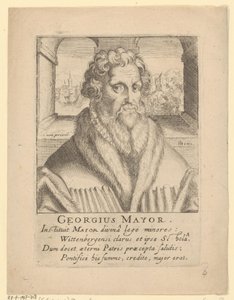 Porträtt av Georg Major av Simon Frisius