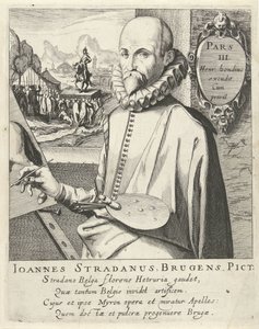 Porträtt av Jan van der Straet av Simon Frisius