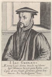 Porträtt av Johann-Jacob Grynaeus av Simon Frisius