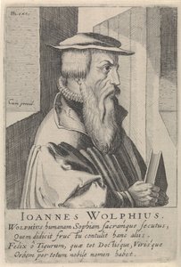 Porträtt av Johann Wolf av Simon Frisius