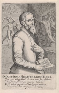 Porträtt av Maarten van Heemskerck av Simon Frisius