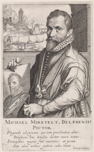 Porträtt av Michiel Jansz. van Mierevelt av Simon Frisius