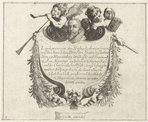 Titelbild till begravningsprocessionen för Johann Albrecht, greve av Solms, 1623 av Simon Frisius