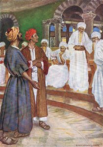 The boldness of Peter and John, från The Bible Picture Book utgiven av Thomas Nelson, c.1950
