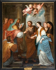 Församlingskyrka (Parochiekerk Sint-Eligius). Simon de Pape. 3 Jungfruns förlovning. 1600-talet.
