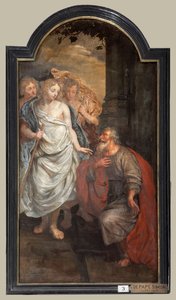 Sockenkyrka (Sint-Walburgakerk). Målning, triptyk. Simon De Pape (?). Inlösen av de kristna slavarna till turken.