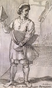 Arts of Bologna: säljare av parmesanost av Simon I Guillain