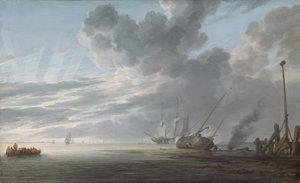 Flodmynning vid dagens slut, ca 1640-1645 (olja på pannå)