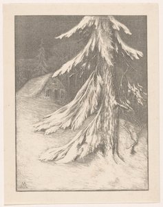 Gran i snölandskap Winter (originaltitel) av Simon Moulijn